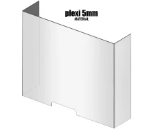 Osłona Z Plexi V1 gr. 5mm 60/75/20 cm Krawędzie Bez Obróbki